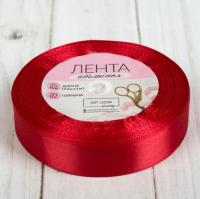 Лента атласная 20мм*25м красный №26 1218294