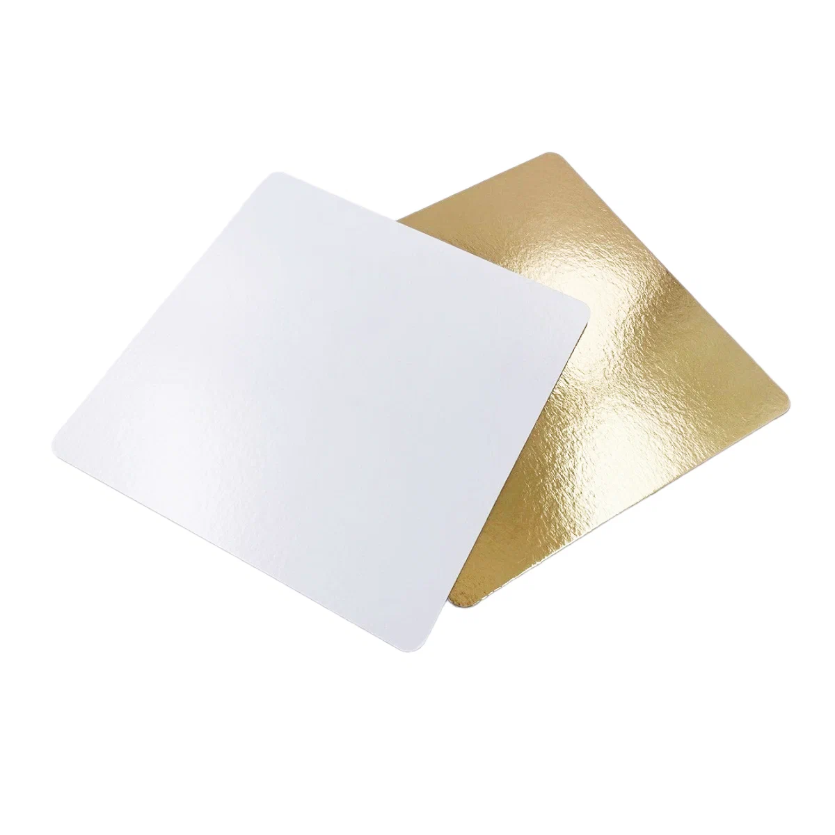 Подложка для торта  1.5мм 250х250 золото/белое квадратная 
