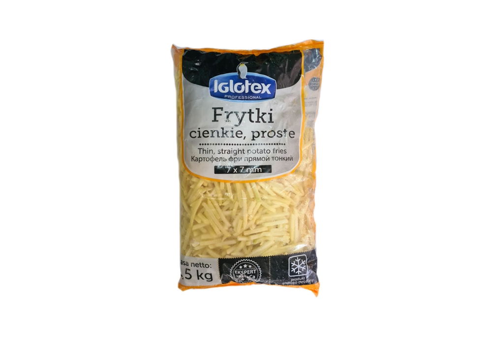 Картофель фри 7мм*7мм А кл. 2500 гр ИГЛОТЕКС FRYTKI