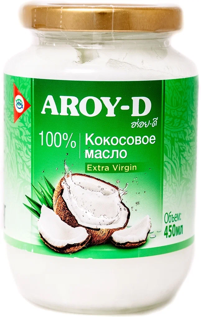 Масло кокосовое 100% 450мл extra virgin AROY