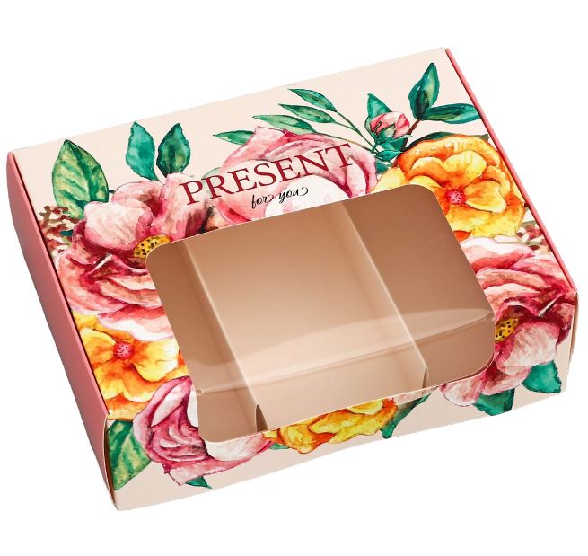 Коробка для 3 эклеров ПОДАРОК ДЛЯ ТЕБЯ 200х150х60 10719097