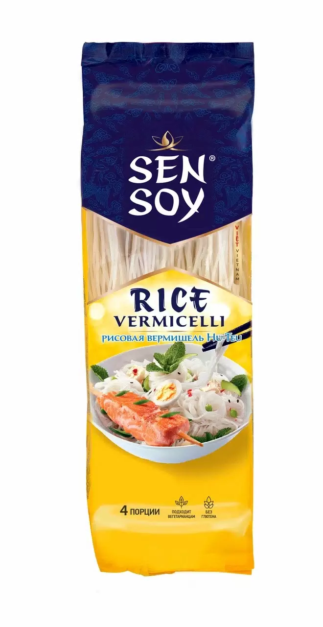 Лапша рисовая ХУ-ТЕУ 200гр/24 Сэн Сой СТОП