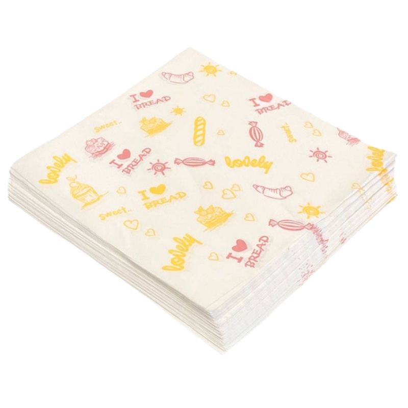 Бумага для бенто-тортов  "ПЕКАРНЯ" 18х18см, 10шт