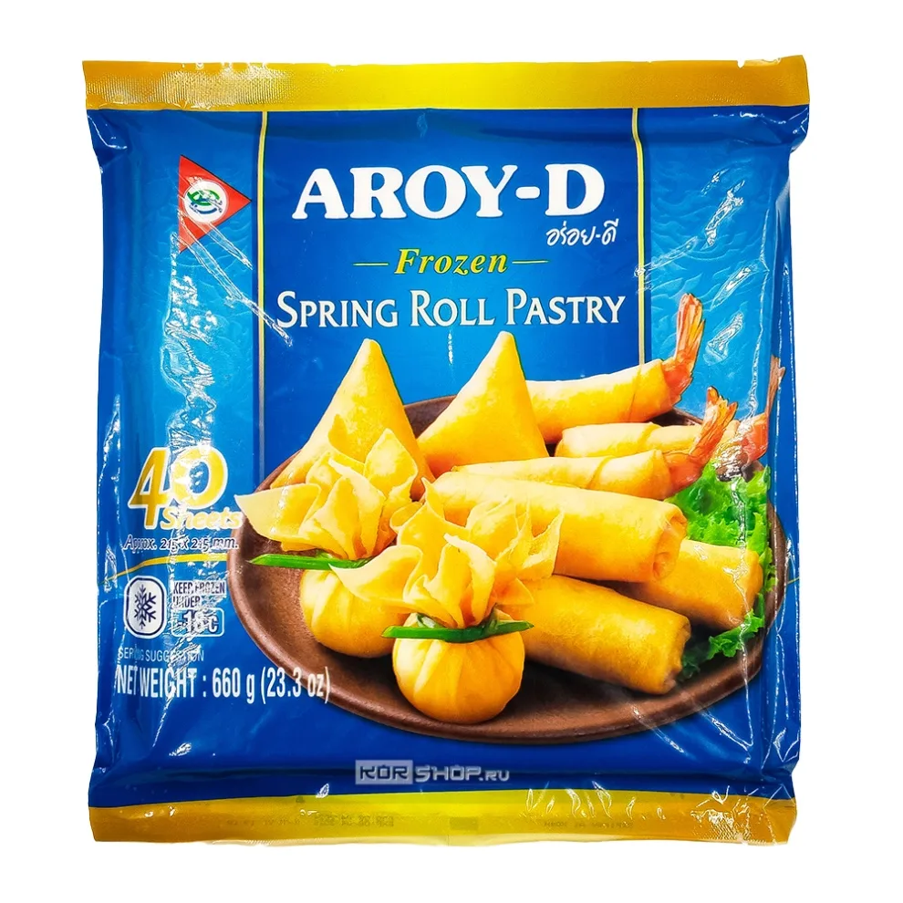 Тесто для Спринг Роллов 21,6 см (40листов) 660г AROY