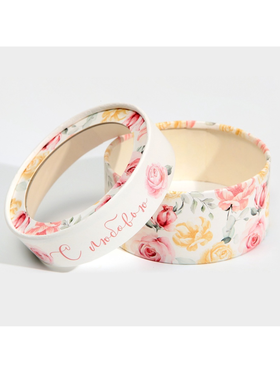 Коробка-тубус для макарун "С Любовью" 12х12х5см 7855453