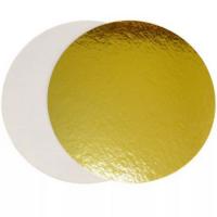 Подложка для торта  3.2мм d-180мм золото/белое круглая