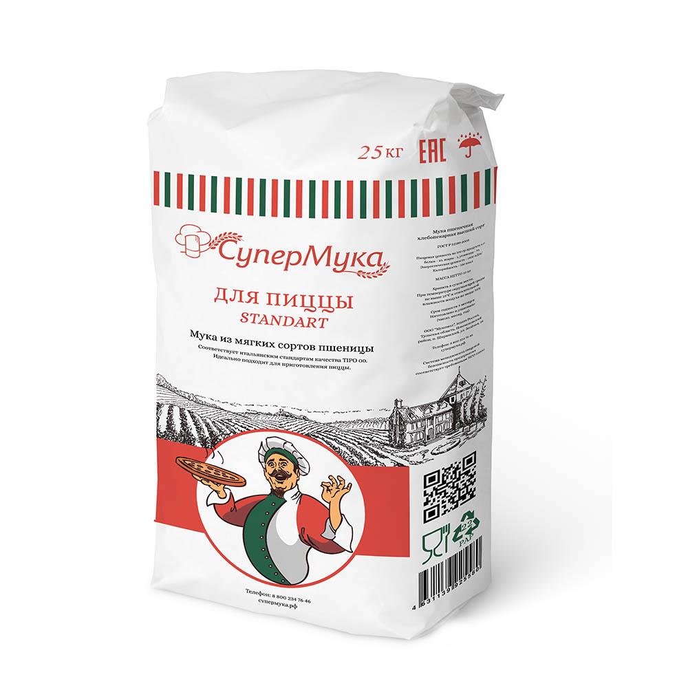 Мука для пиццы из мягких сортов СТАНДАРТ 25кг Супер Мука