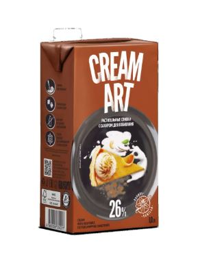 Сливки КРЕМАРТ ваниль 26% 1л /12 крем ШАНТИПАК