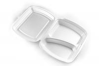 Ланч-бокс 2 секц. вспененный 1/200шт КОРОБ