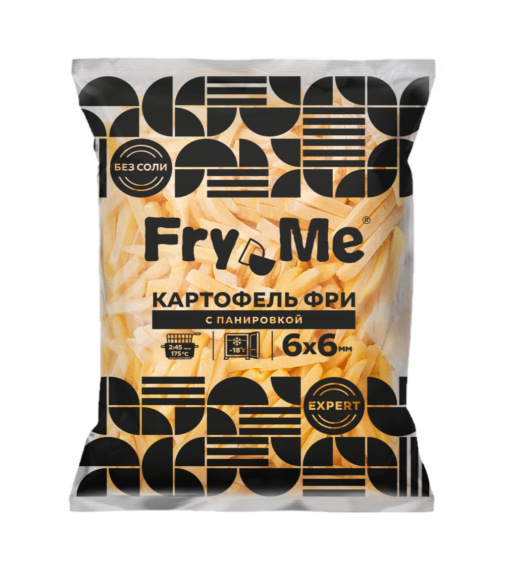 Картофель фри 6*6мм в панировке 2,5 кг  Fry Me