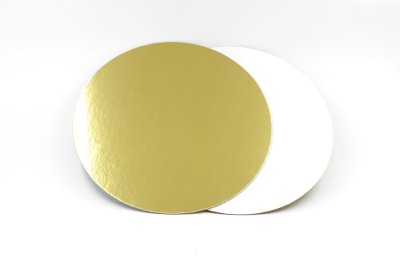 Подложка для торта 1.5мм d-180мм золотобелое круглая