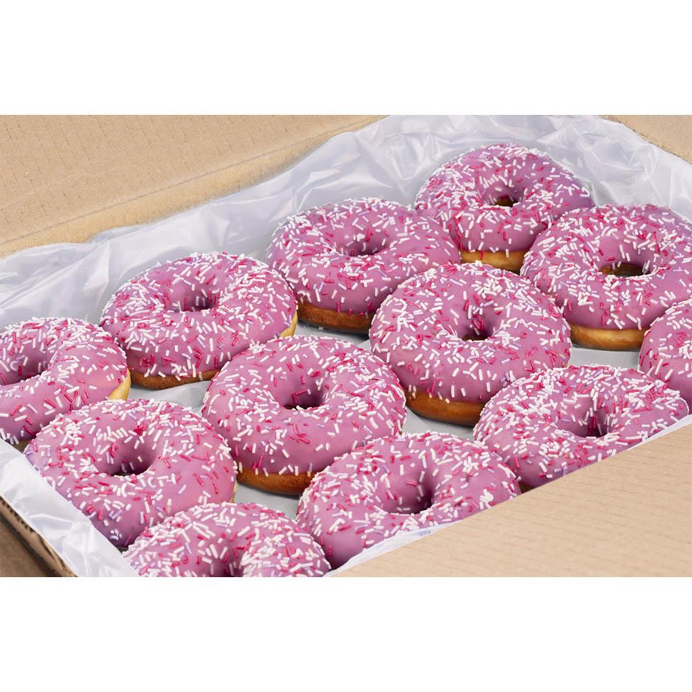 Донат глазир ЯГОДНЫЙ МИКС с начинкой со вкусом ягод 70гр *12шт /1 КОРОБ ХлебПром