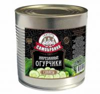 Огурцы маринованные слайсы ж/б 3100мл/4 Скатерть-Самобранка