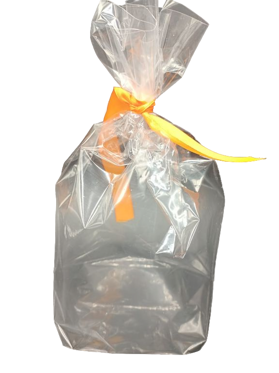 Пакет с квадратным дном "Пасхальный кулич" 21см*31см прозрачный