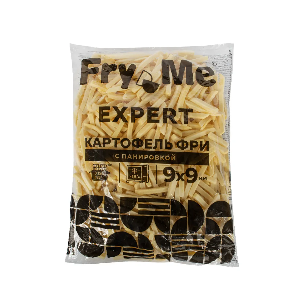 Картофель фри 9*9мм в панировке 2,5 кг Fry Me