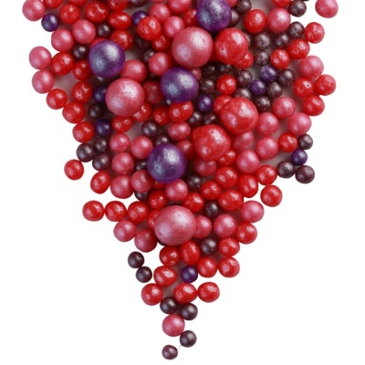 Посыпка красный/малиновый/сиреневый микс 100г №178