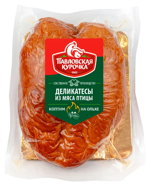 Грудка цыпленка-бройлера КОПЧЕНО-ВАРЕНАЯ в/у/кг Павловская курочка