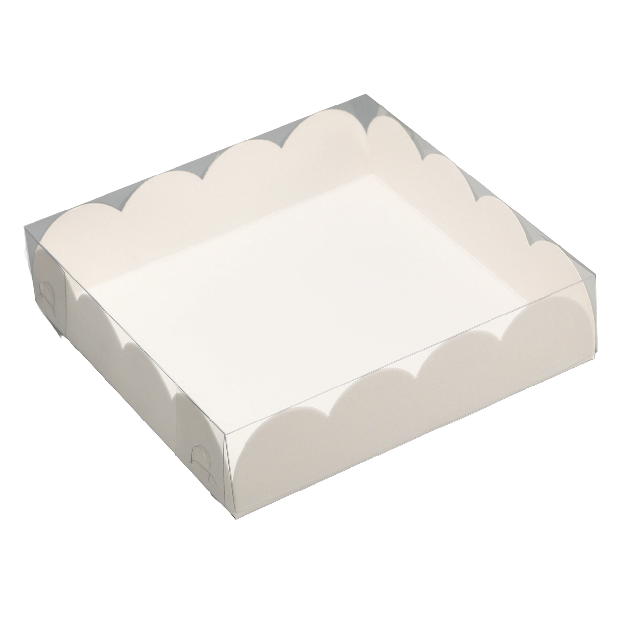 Коробка для макарун/печенья 160х160х40 белая 10531358