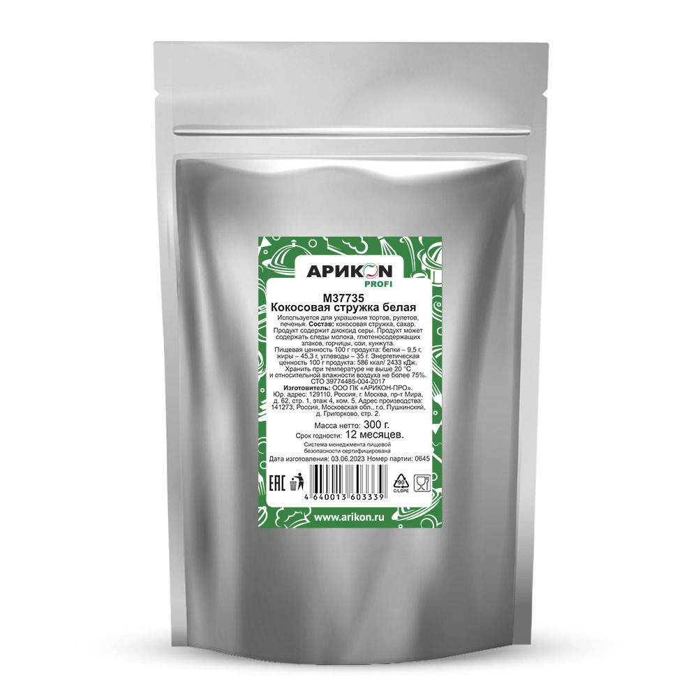 Кокосовая стружка 300 гр /6 Арикон