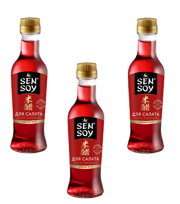 Уксус рисовый КРАСНЫЙ 220мл/6 Сэн Сой