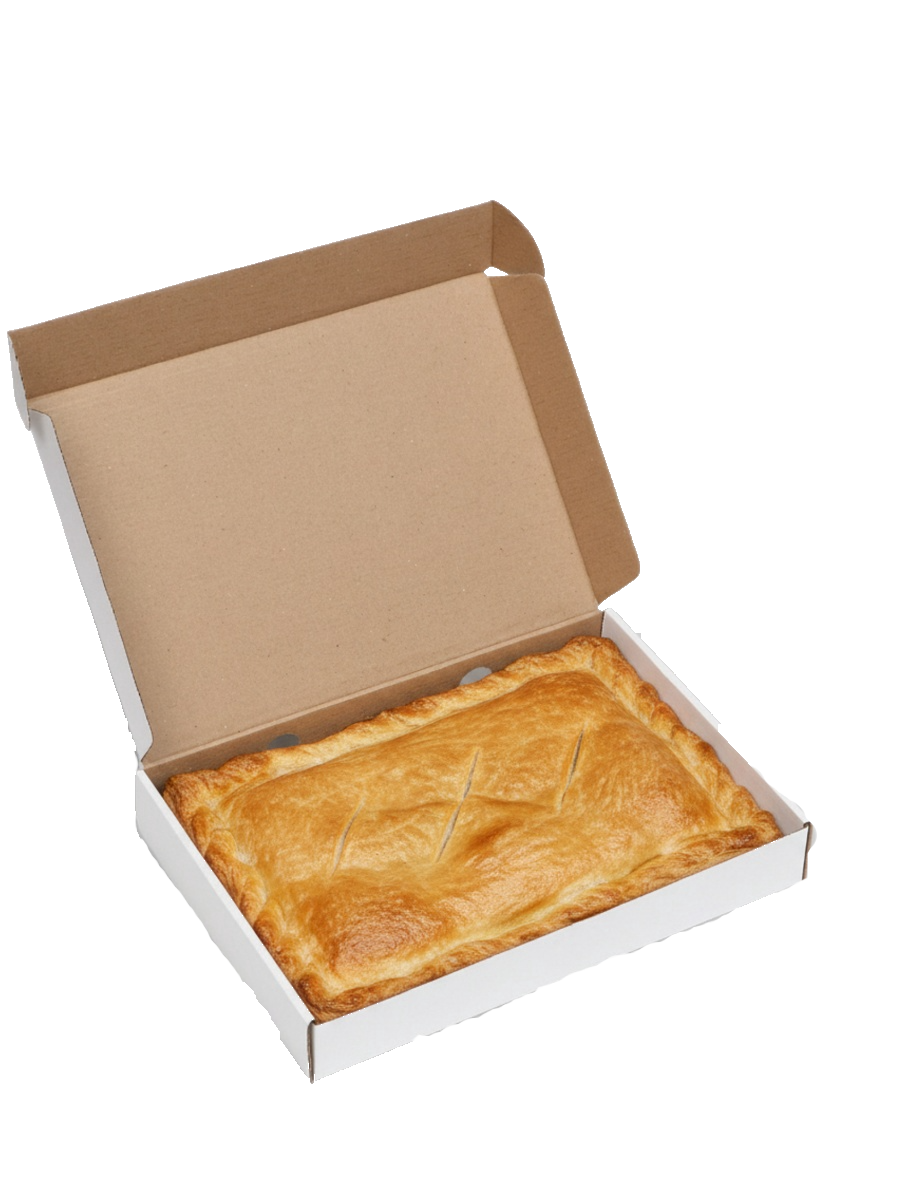Коробка для пирога 326х229х48 белая 4628488