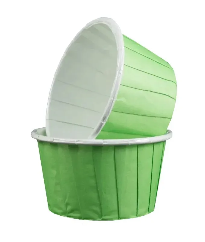 Форма бумажная Маффин зеленая 50х40мм 100шт