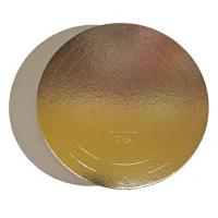 Подложка для торта  3.2мм d-200мм золото/белое круглая