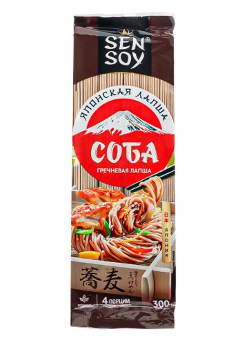 Лапша гречневая СОБА 300гр/24 Сэн Сой СТОП