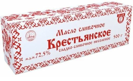 Масло сливочное  72,5%  500 гр/10 ЛАВ