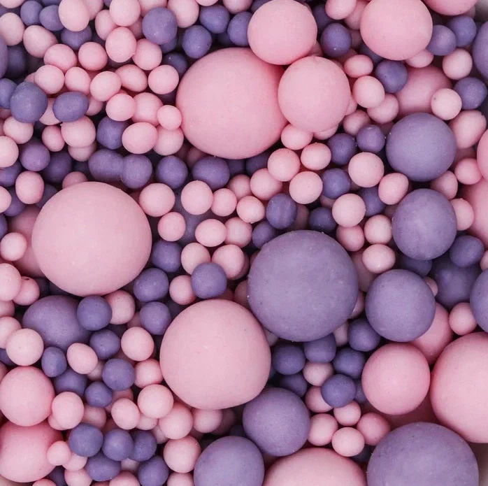 Посыпка МАТОВАЯ розовый/сиреневый микс 100г №093М