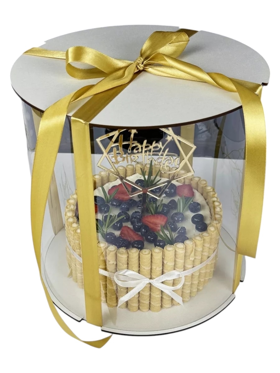 Коробка-ТУБУС для торта 240х240х240