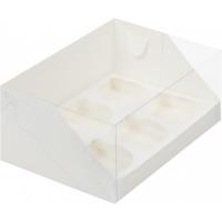 Коробка для 6 капкейков 250х170х100 с прозрачной крышкой