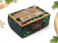 Коробка для 6 капкейков НОВОГОДНЯЯ "С Новым Годом" 250х170х100 10597631