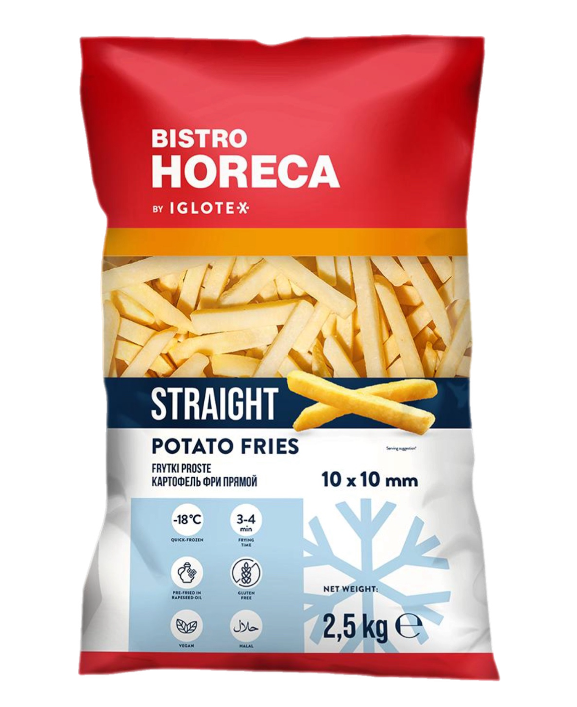 Картофель фри 10*10мм  2,5 кг Bistro Horeca иглотекс