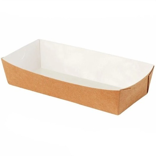 Лоток для хот-дога бумажный 185х95х45мм/10шт крафт