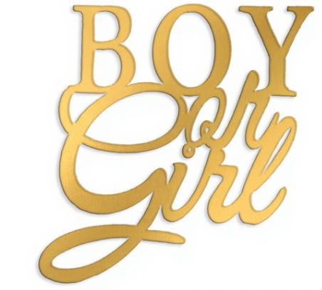 Топпер боковой Boy or Girl золото