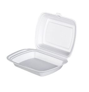 Ланч-бокс 1 секц. вспененный 1 /100 шт БЕЛЫЙ