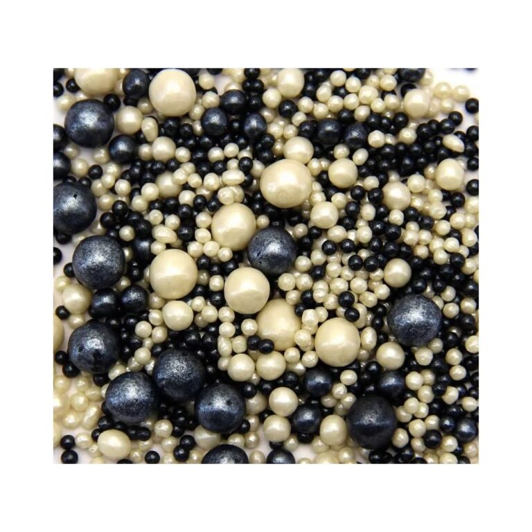 Посыпка жемчуг серебро/черный №157 100гр 