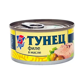 Тунец  филе в масле 185 г./48 НДС 10%