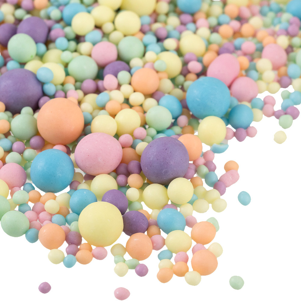 Посыпка МАТОВАЯ оранжевый/голубой/розовый/сиреневый/изумруд микс 100г №297М