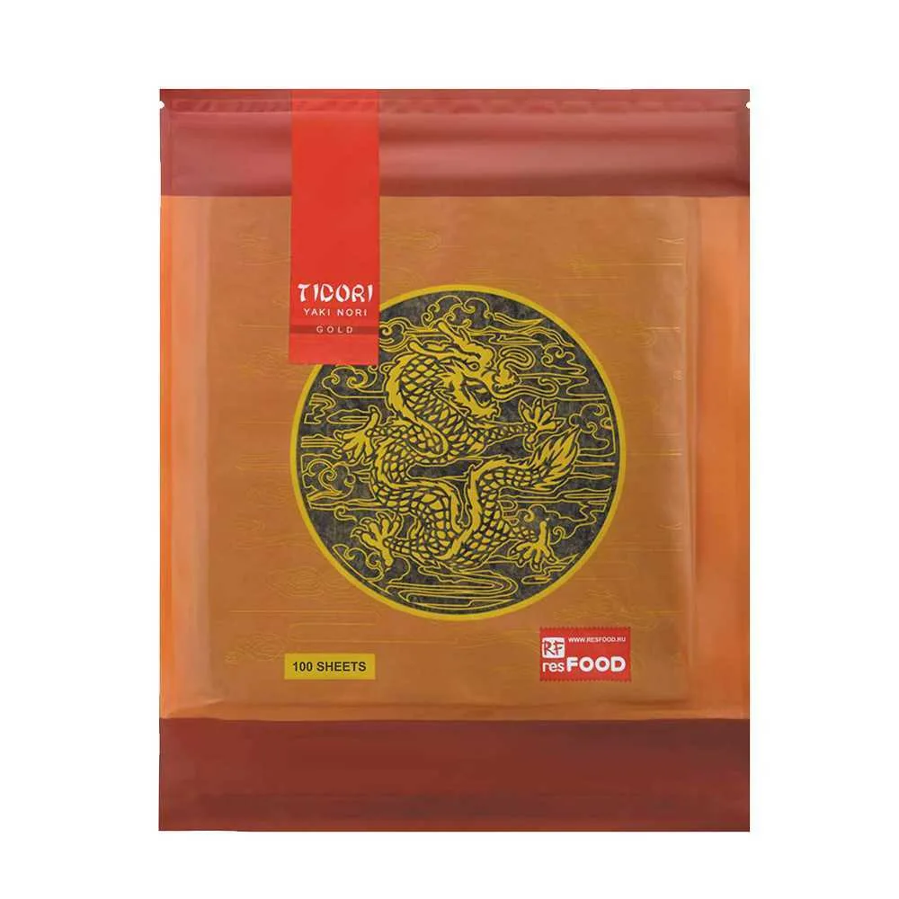 Водоросли Яки Нори Золотые  100л /40 Тидори Корея