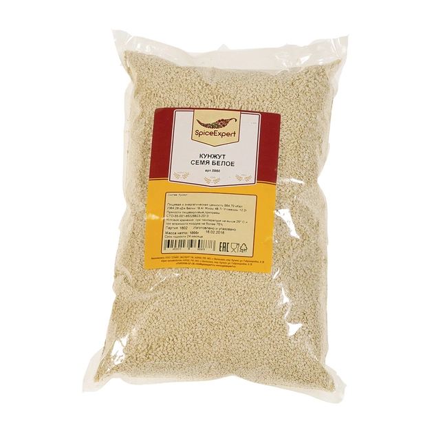 Семя кунжутное белое НЕЖАРЕНОЕ 1кг /15