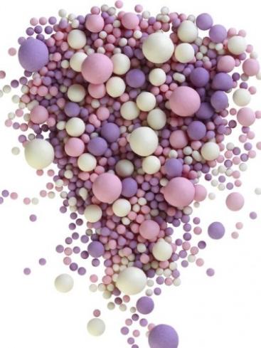 Посыпка МАТОВАЯ розовый/сиреневый/белоснежный микс 100г №086М