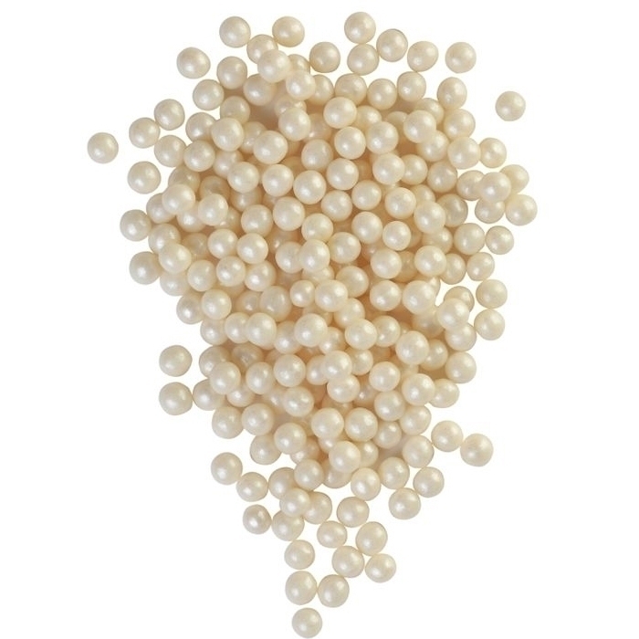 Посыпка жемчуг белоснежный 2-5 мм 100г №251