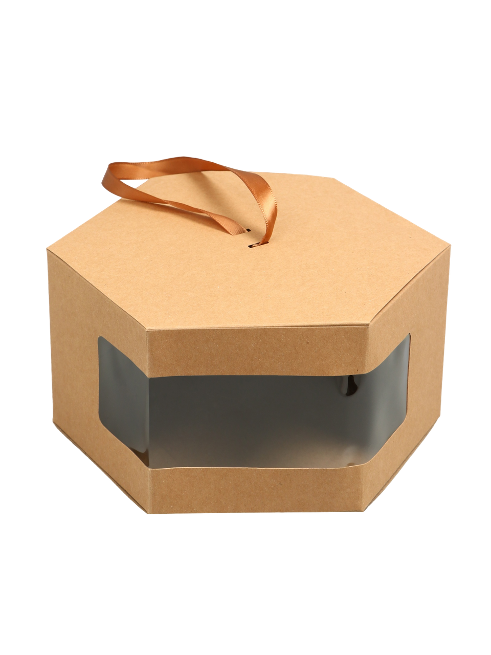Коробка для торта ШЕСТИГРАННАЯ 300х170х100 С ОКНОМ 7347995