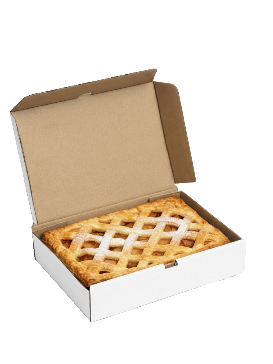 Коробка для пирога 290х200х60 белая 7435020