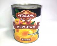 Персики половинки конс. Ж/б 850мл /12 Виталанд