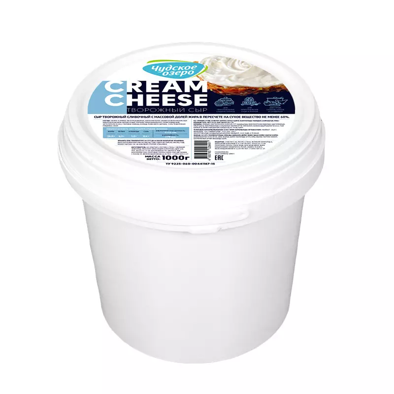  Сыр творожный 60% 1кг/6 Чудское озеро