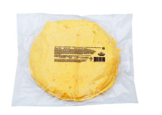 Тортилья  10-дюйм. ЗАМОРОЖЕННАЯ пшеничная с сыром 1 *12шт /10 0,81кг СТОП