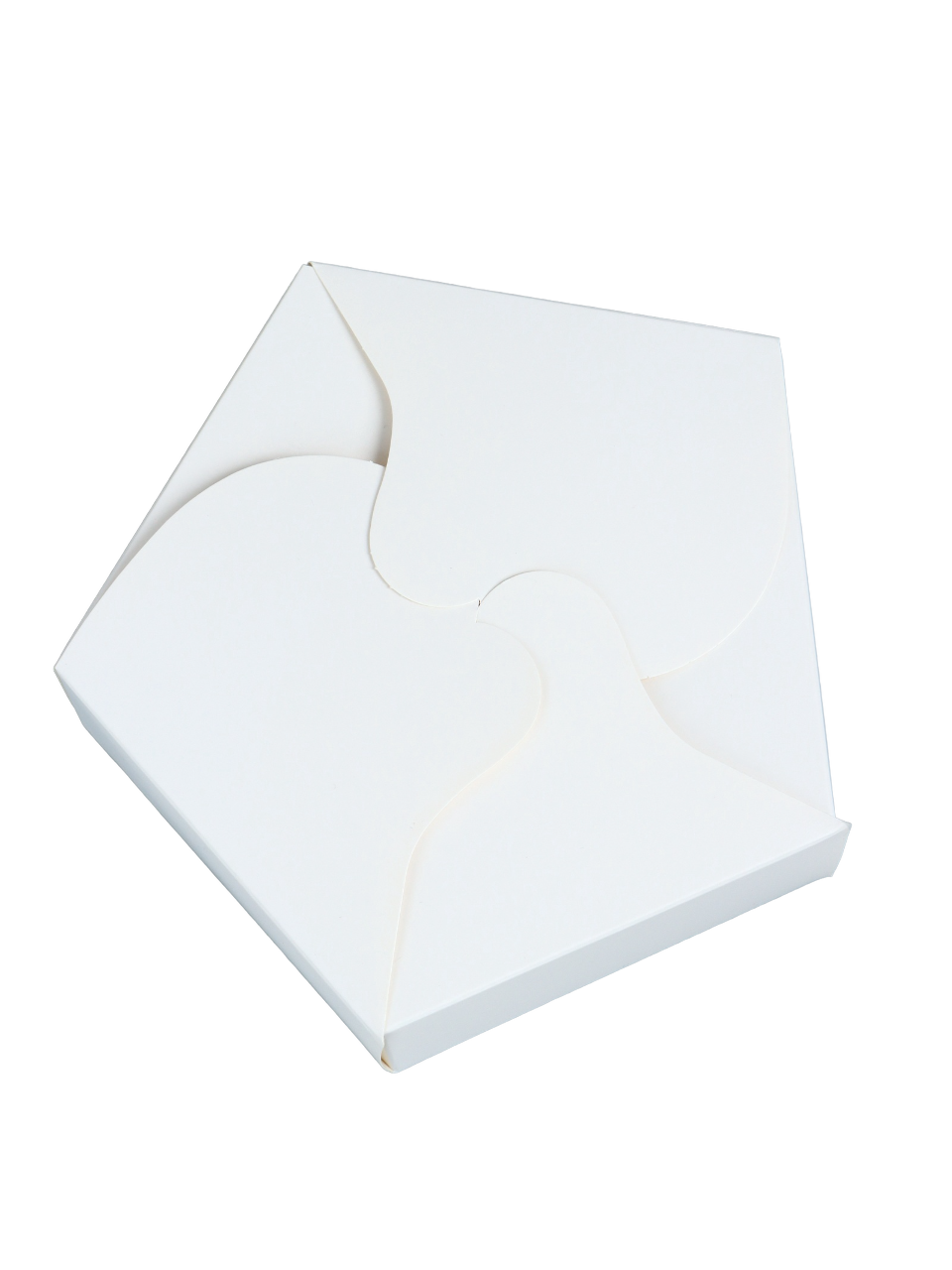 Коробка для 6 капкейков 180х1180х50 белая пятиугольная БЕЗ окна 10778123